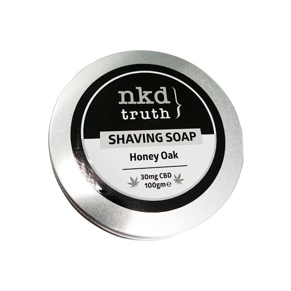 NKD 30mg CBD Speciality Shaving Soap 100g - Honey Oak (BUY 1 GET 1 FREE) - Associated CBD